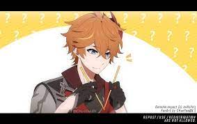 無n wants to bring smile on instagram 最后饭绘了 原神 公子 练筷子 不得不画太可爱了 fanart 4 4 childe from genshin cute anime guys anime guys anime drawing styles