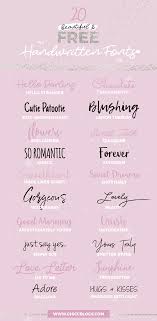 20 Beautiful Free Handwritten Fonts Chicc Blogs Free Handwritten Fonts Handwritten Fonts Font Combinations