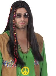Scopri subito lo stile hippie | rendi la tua vita floreale e colorata! Parrucca Hippie Uomo Consegna Express Funidelia