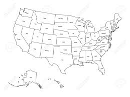 People born in united states, including actress molly sims, us writer amy lowell, film director, producer and screenwriter kim henkel, you can see a list of people who born in united states. Political Map Of United States Od America Usa Simple Flat Black Royalty Free Cliparts Vectors And Stock Illustration Image 126194265
