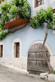 To & from thessaloniki airport makedonia. Greece Makedonia Thraki Theologos Wine On House Wall Road Europe Stock Photo 199822746