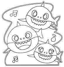 Make a fun coloring book out of family photos wi. Coloring Page Baby Shark Baby Shark Dad And Mom 4