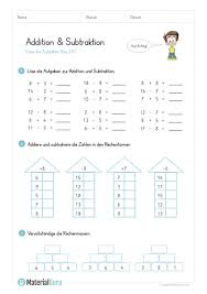 Übungsblätter für mathe ab der grundschule mit lösungen. Subtraktion Materialguru