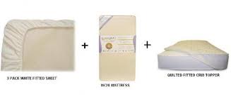 Naturepedic Mc20 No Compromise Organic Crib Mattress With 1 Fitted Quilted Crib Topper Amp 3 Pack Fitted W In 2020 Organic Crib Mattress Organic Sheets Crib Mattress