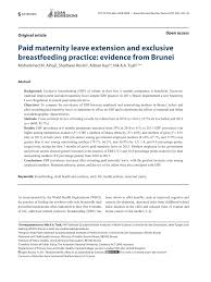 Maternity sounds like a much anticipated leave for any expectant mother. Pdf Paid Maternity Leave Extension And Exclusive Breastfeeding Practice Evidence From Brunei