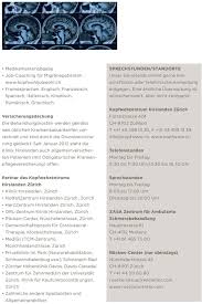 The heart center hirslanden zurich is located in the immediate vicinity of the clinic hirslanden, our supporting hospital. Kopfwehzentrum Hirslanden Zurich Kurzportrat Pdf Free Download