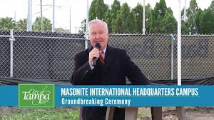 The masonite headquarters office building includes demolition of a single story building, infill of existing basement and ground improvements as an early release package. Masonite International Headquarters Groundbreaking Youtube