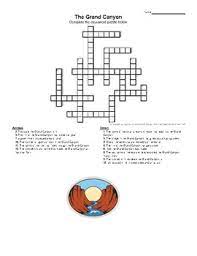 We have seen it appear in puzzles 18 times. Grand Canyon Crossword And Word Find By Lisa Clark Tpt