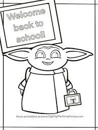 Here is a pattern for a super cute baby yoda! Baby Yoda Back To School Free Printable Coloring Page