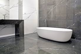 Grey Marble Porcelain With Ice White Vein High Polish And High End Look A Simple Yet Stunning White Marble Bathrooms Grey Bathroom Floor Grey Marble Bathroom