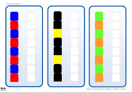 Copy The Maths Cube Patterns 2 Colour Math Patterns Math Math Centers Kindergarten