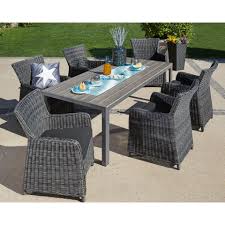 Gartentisch Oklahoma 92x205 Aluminium Grau Danisches Bettenlager