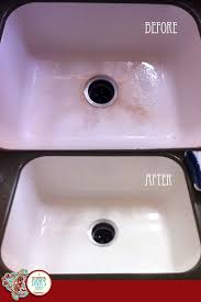 Test scouring powders on a small area or a sample tile before trying to remove stains from porcelain. At Home How To Getting That Porcelain Sink To Sparkle Health Habit Home