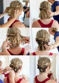 Updos With Instructions For Every Occasion And Every Hair Length Every Instructions Le Short Hair Updo Short Hair Styles For Round Faces Medium Hair Styles