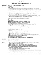 marketing & advertising resume samples