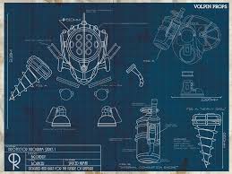 Bioshock Infinite Big Daddy Big Daddy Blueprint Poster Bioshock Big Daddy Blueprints