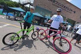 おしゃれなカラーの自転車のカップル cyclowired 自転車 おしゃれ カラー