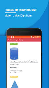 Kelas 7bilangan bulatbilangan pecahanbentuk aljabarpersamaan dan. Rumus Matematika Smp Kelas 7 8 9 Lengkap For Android Apk Download