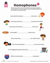 2nd Grade Homophone Worksheets Education Com In 2020 Homophones Worksheets Homophones Cvc Words Kindergarten