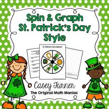 spin graph st patricks day bar graph tally chart line plot pie graph