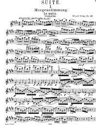 Peer gynt, which comprises a total of two suites (though the first is significantly more known than the second, the second is still excellent) was initially a play written by henrik ibsen (of a doll's house fame, among numerous other plays, and one of the fathers of modernism) for which grieg wrote the incidental music. Peer Gynt Suite No 1 Op 46 Edvard Grieg Free Violin Sheet Music