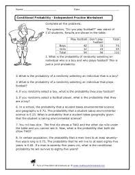 Independent And Dependent Probability Worksheet With Answer Key In 2020 Conditional Probability Probability Worksheets Practices Worksheets