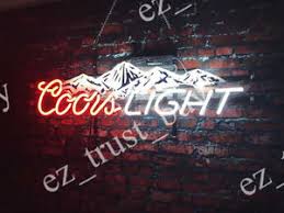 Rare New Coors Light Mountain Beer Light Lamp Bar Neon Sign 20 Hd Vivid Ebay