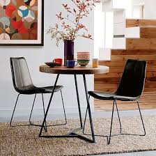 Emmerson Reclaimed Wood Cafe Table Dining Chairs Leather Dining Chairs Cafe Tables