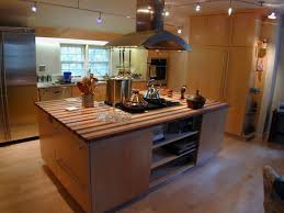 Ideas Stupendous Stove Top Kitchen Island With Custom Butcher Block Countertops And Boo Kitchen Island With Stove Island With Stove Kitchen Island With Cooktop