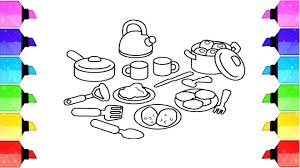 Polish your personal project or design with these kitchen utensils transparent png images, make it even more personalized and more attractive. Drawings Of Cooking Utensils How To Draw Kitchen Cooking Utensils Coloring Pages Kitchen Sets For Kids Flower Drawing For Kids Kitchen Cooking Utensils