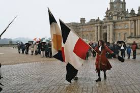 Ralph Mitchard With Captured French Colour Blenheim Palace 2004 Queen Anne S War French Colors Queen Anne
