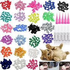 They're also made with a silica gel and are therefore easy to trim down if you're not quite happy with the fit. Buy Victhy 100 Pcs Soft Pet Cat Nail Caps Cats Paws Grooming Nail Claws Caps Covers Of 5 Kinds 5pcs Adhesive Glue Small Size Online At Low Prices In India Amazon In