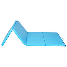 4 X8 X2 Gymnastics Mat Folding Panel Gym Exercise Tumbling Yoga Mat Pad Blue Gymnastics Mats Dance Equipment Gymnastics Equipment For Home
