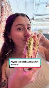 This is supposedly the best sandwich in Madrid! This is Divorare. We tried  the Diverso and the Come A Casa. If youve ever been here what do you think?  #travelfoodie #wheretoeatmadrid #austincreator ...