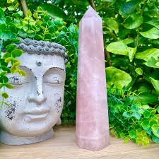 Rose Quartz Crystal Generator Tower