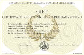This is because the shirt looks neat and simple and is suitable for various. Cerificate Templates Free Babysitting Gift Certificate