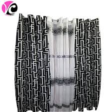 The right blackout curtains for you will cover your window completely, be a style and color that work with your decor, and will last a long time with. Blackout Brocade Curtain Set Of 5 Black White Shopee Philippines