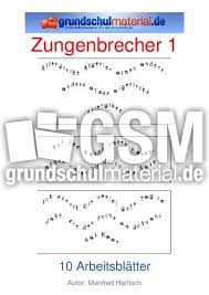 Zungenbrecher 1 Zungenbrecher Lesegenauigkeit Schulen Lesen Deutsch Klasse 3 Grundschulmaterial De