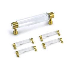 4.4 out of 5 stars 748. Clear Acrylic Drawer Pull 5 Pack Cabinet Handle Bar Square Pulls Gold Furniture Hardware For Kitchen Dresser Jerever