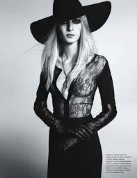 Leather And Lace Model Fashion Portrait Girl