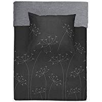 Walra Flanell Bettwasche 2 Teilig Bettbezug 135 X 200 Cm Kopfkissenbezug 80 X 80 Cm Winter Flourish Anthrazit 1208 Kopfkissenbezug Bettbezug Flanell Bettwasche