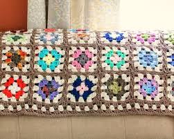 Squared diamond granny throw free crochet pattern. Free Crochet Granny Square Blanket Pattern Petals To Picots