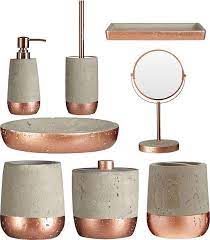 Get bathroom accessories from target to save money and time. Concrete Copper Distressed Bathroom Accessories Choose From 8 Different Bathroom Acces Copper Bathroom Accessories Bathroom Mirrors Diy Diy Soap Dish Holder