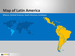 Geopolitical map of latin america. Latin America Powerpoint Map