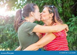 Kissing lesbian