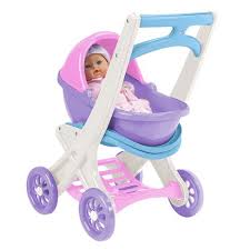 American Plastic Toys 20250 Toddlers On The Go Baby Doll Stroller Buggy Cradle Target