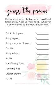 They have incomparable finishes that provide the perfect texture and reflective properties. Printable Baby Shower Game Guess The Price Morning Motivated Mom