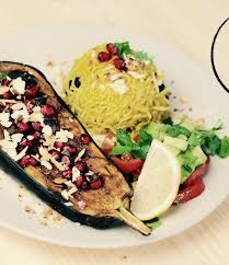 Aubergine Aus Dem Ofen Mit Gewurzreis Clean Eating Einfache Gerichte Rezepte