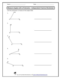 protractor practice worksheets 99worksheets
