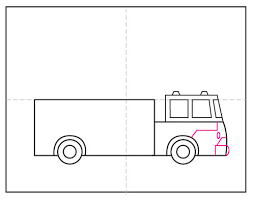 The lines will resemble a starburst pattern, and some of the lines may meet in the middle to enclose triangles. How To Draw A Fire Truck Art Projects For Kids